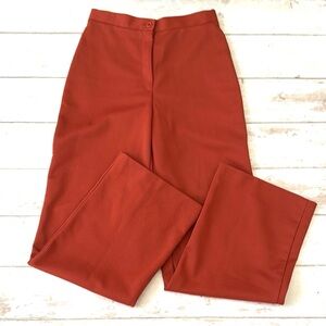 Beeline Size 8 Red Brown Women's Pants Slacks Wide Leg High Waisted Business